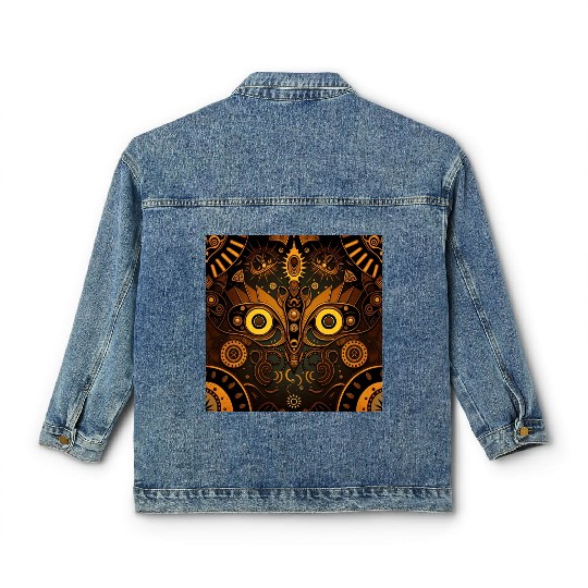 New Age 1920s Abstract Steampunk Design Classic Women's Denim Jackets