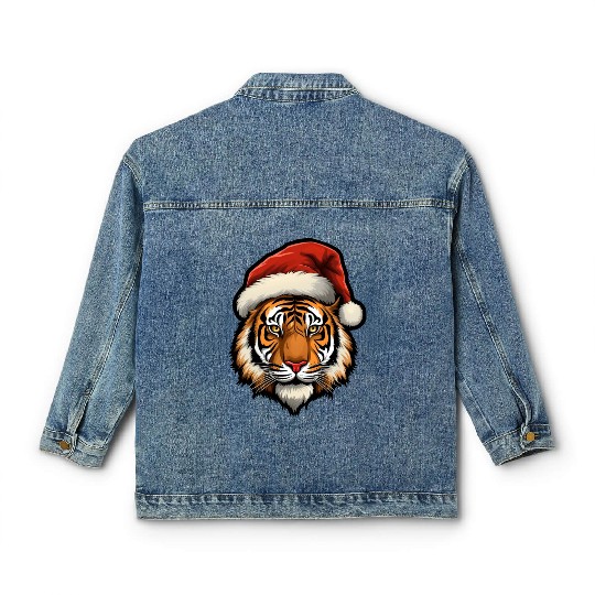 Tiger Christmas Classic Women's Denim Jackets