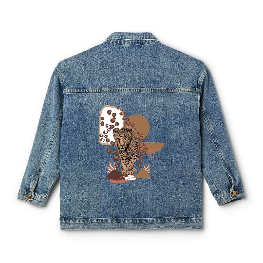 Funny Leopard Cheetah Animal Classic Women's Denim Jackets