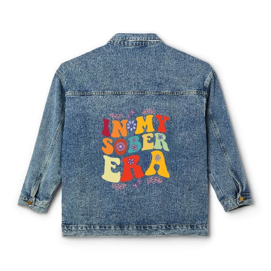 In My Sobriety Era Alcohol Drinking Recovery Mode Classic Women's Denim Jackets