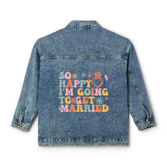 Bride Bridal Party Engagement Classic Women's Denim Jackets