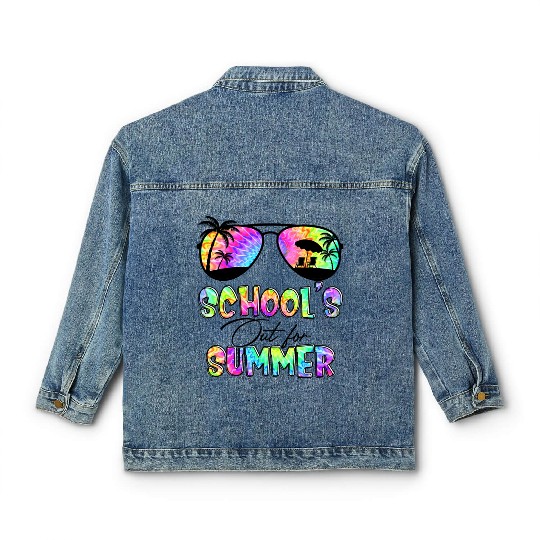 Funny Last Day Of School Teacher School s Out For Classic Women's Denim Jackets