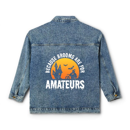 Funny Biker Motorcycle Enthusiast Classic Women's Denim Jackets