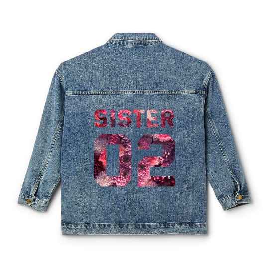 COUPLE FLOWER SISTER 02 Classic Women's Denim Jackets