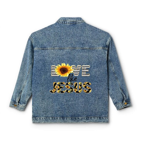 Mother Mary - Praying With Rosary Classic Women's Denim Jackets