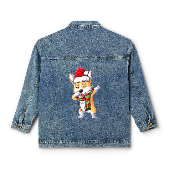 corgi dance Classic Women's Denim Jackets