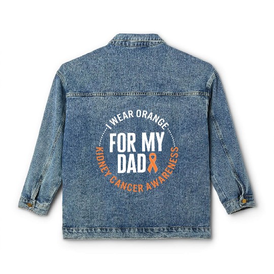 Kidney Cancer Awareness Classic Women's Denim Jackets, I Wear Orange For