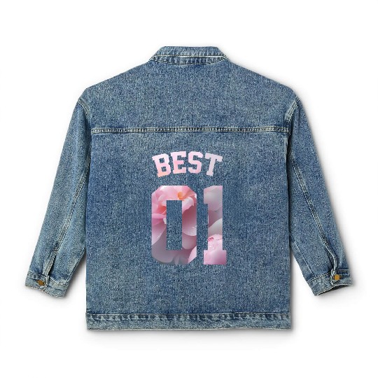 Flower Best Friends for 3 - best 01 Classic Women's Denim Jackets
