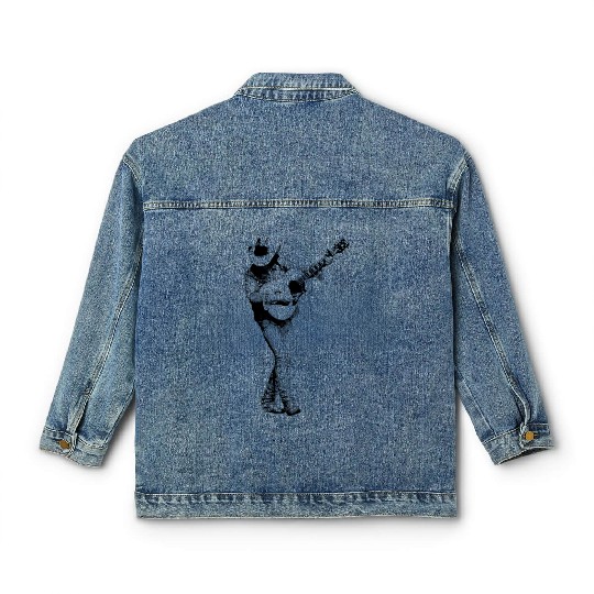 Dwight Yoakam Playing Guitar Classic Women's Denim Jackets