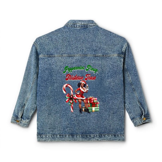 Peppermint Pinup, Mistletoe Tease Classic Women's Denim Jackets