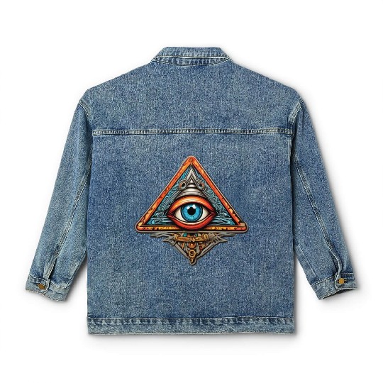 world society illuminati Classic Women's Denim Jackets