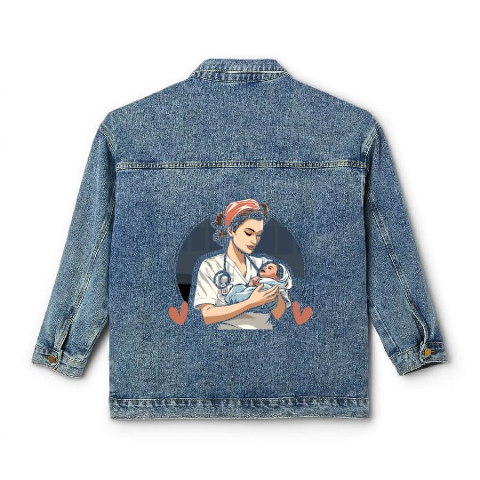 Registered Nurse Medical Medicine Neonatal Nurse Classic Women's Denim Jackets