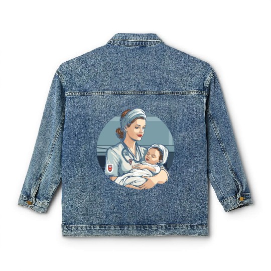 Registered Nurse Medical Medicine Neonatal Nurse Classic Women's Denim Jackets