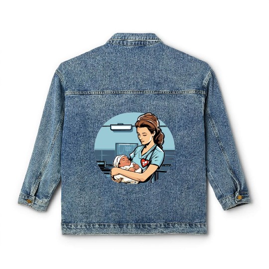 Registered Nurse Medical Medicine Neonatal Nurse Classic Women's Denim Jackets