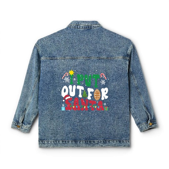 I put Out For Santa Funny Christmas Classic Women's Denim Jackets