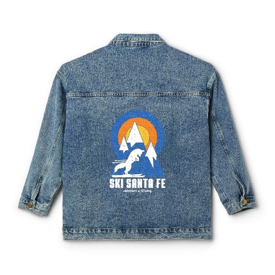 Retro Ski Santa Fe White Fox Classic Women's Denim Jackets