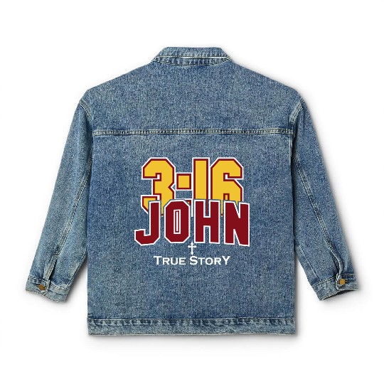 John 3:16 True Story Love Jesus Christian Classic Women's Denim Jackets