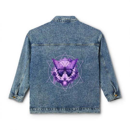 Enchanted Butterfly Witchcraft Fairycore Ethereal Classic Women's Denim Jackets