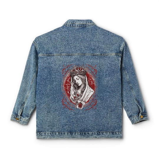 Saint Mary Our Lady Of Grace Classic Women's Denim Jackets
