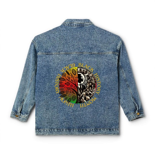 Heritage Embrace: Black History Month Classic Women's Denim Jackets