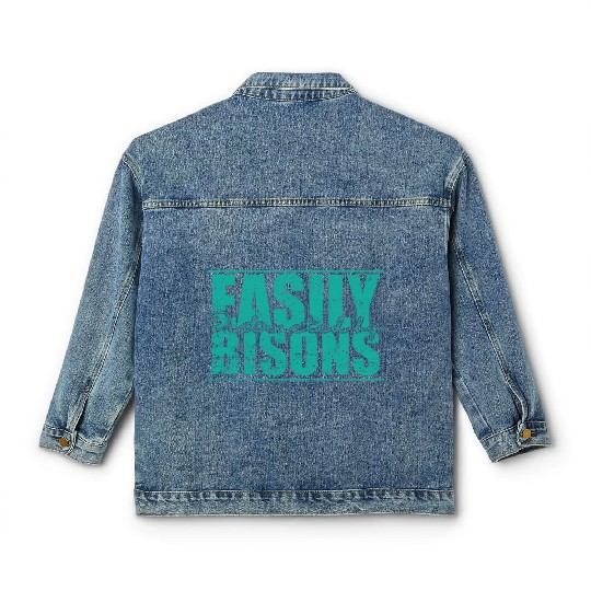 Easily Distracted by Bisons Animal Classic Women's Denim Jackets