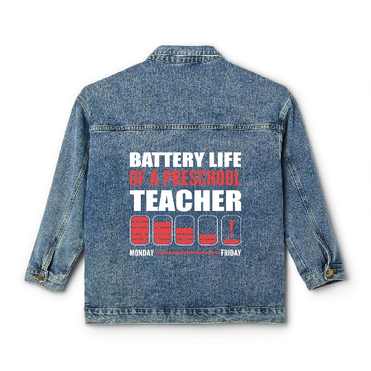 Preschool Teacher Funny Teacher Gift Classic Women's Denim Jackets