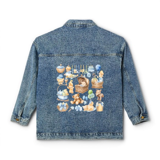 Newborn clipart Classic Women's Denim Jackets