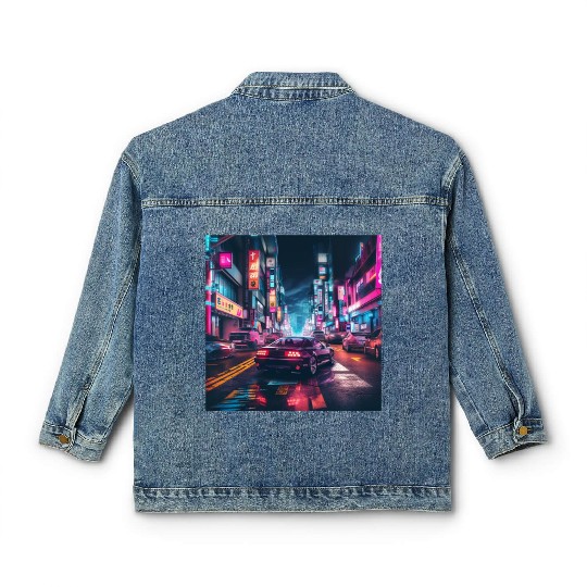 Vaporwave Tokyo Classic Women's Denim Jackets