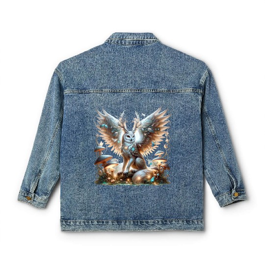 Mystic Owl of the Enchanted Forest Classic Women's Denim Jackets