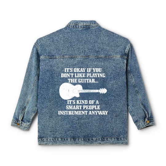 Guitar Player Gift Vintage Guitarist Classic Women's Denim Jackets