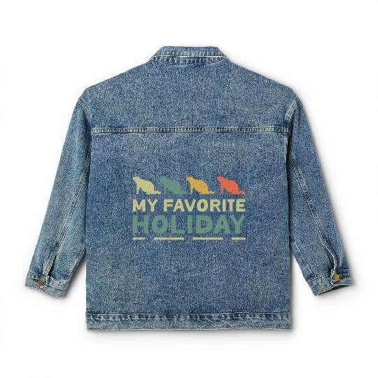 My Favorite Holiday Groundhog Day Classic Women's Denim Jackets