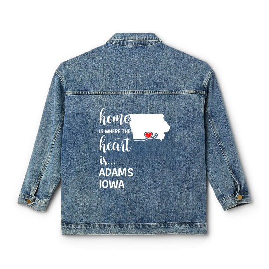 Adams County Iowa Is Where My Heart Is Gift Classic Women's Denim Jackets