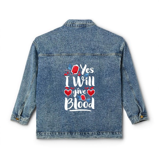 Blood Donations Thank You Savior Needle Classic Women's Denim Jackets