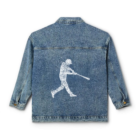 Baseball Pitcher Classic Women's Denim Jackets