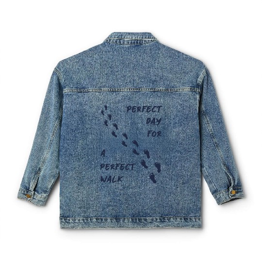 Perfect day perfect walk 2 - Navy Blue Classic Women's Denim Jackets