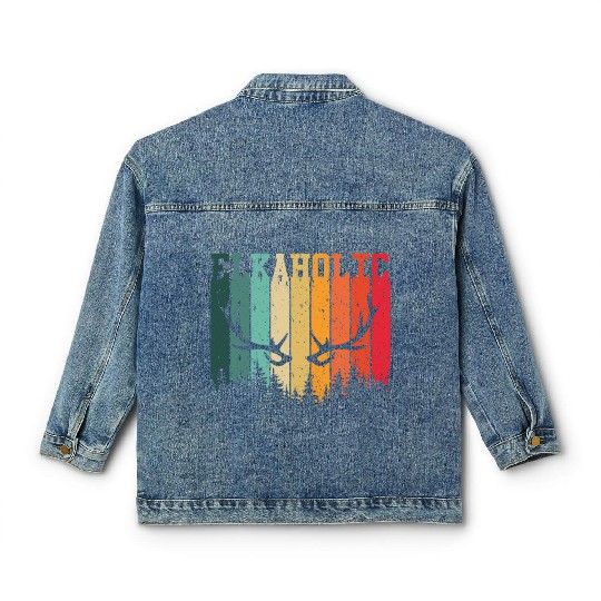 Elk Hunting Elkaholic Hunters Classic Women's Denim Jackets