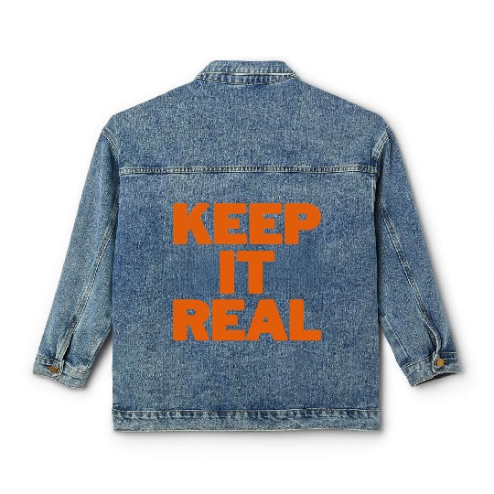 KEEP IT REAL (orange) Classic Women's Denim Jackets