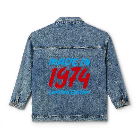 1970s Retro Color Block Classic Women's Denim Jackets Design 1974