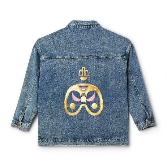 Egyptian Gold Jewelry Retro Video Game Controller Classic Women's Denim Jackets