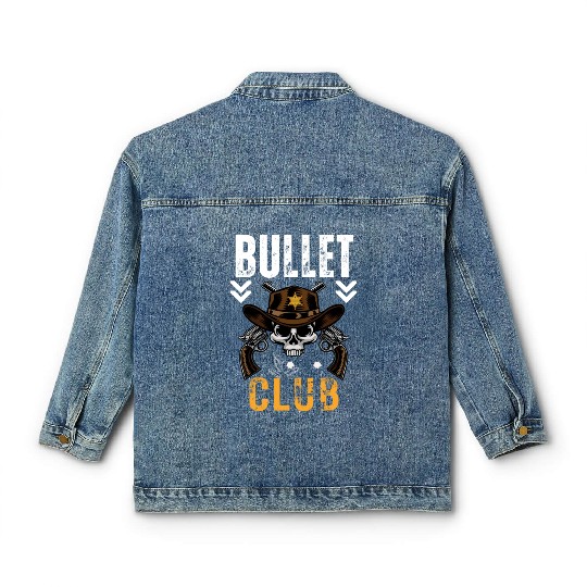 Skeleton Arsenal Bullet Club Commando Classic Women's Denim Jackets Classic Women's Denim Jackets