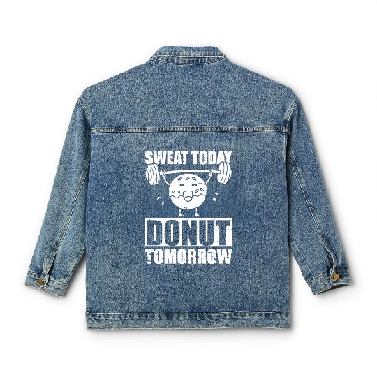 Fitness Donut Funny Donut Gym Classic Women's Denim Jackets
