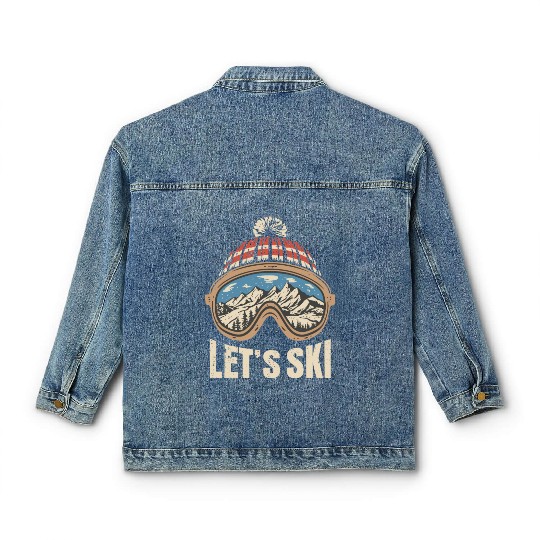 Let's Ski skiing lover Classic Women's Denim Jackets