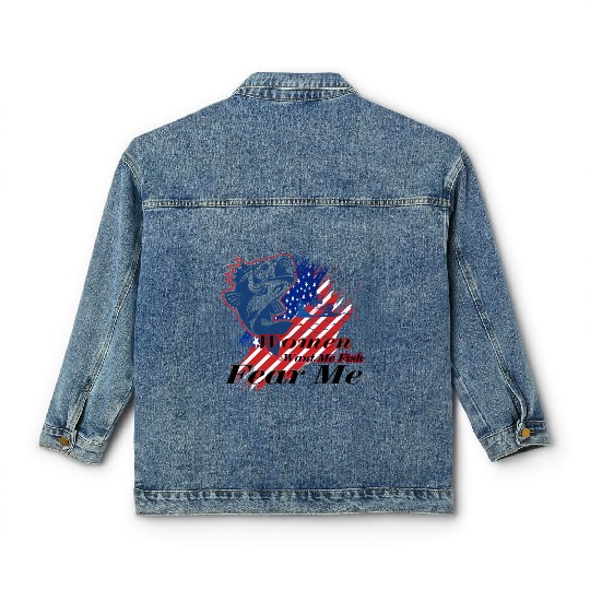 Women want me fish fear me Classic Women's Denim Jackets