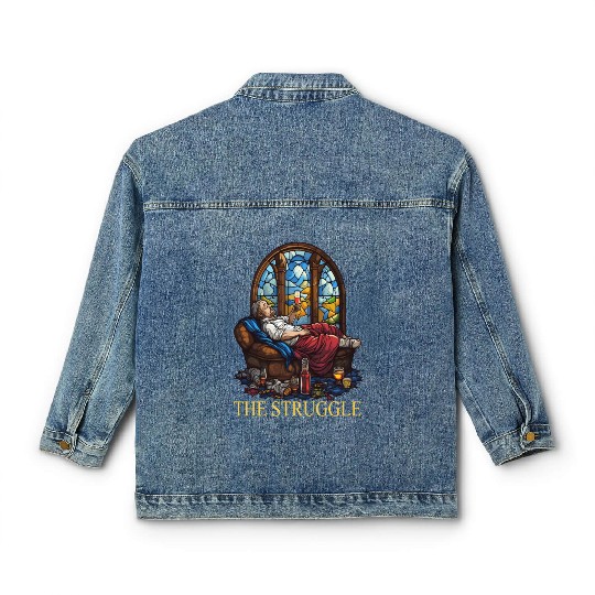 Sip & Sit Comedy: The Struggle Chronicles Classic Women's Denim Jackets