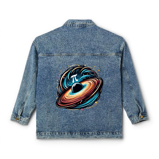Funny Pi Day 2024 3,14 Pi Number Symbol Math Classic Women's Denim Jackets