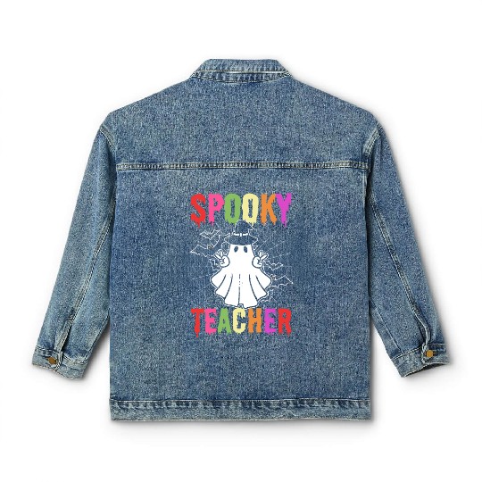 Spooky Teacher Preschool Teacher Classic Women's Denim Jackets