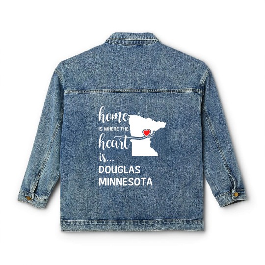 Douglas County Minnesota Is Where My Heart Is Gift Classic Women's Denim Jackets