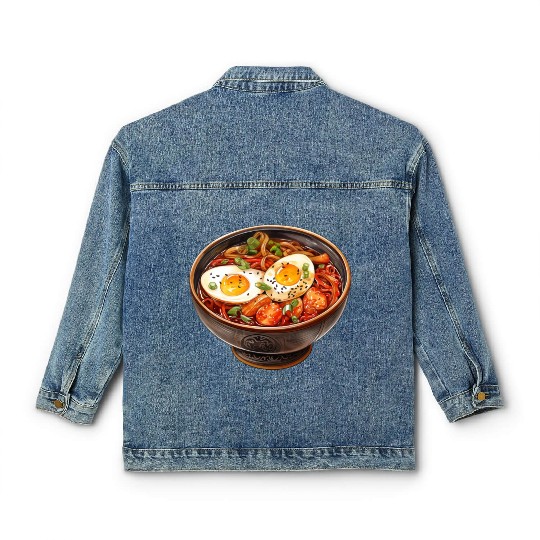 Korean Rabokki - Ramen and Tteokbokki Classic Women's Denim Jackets