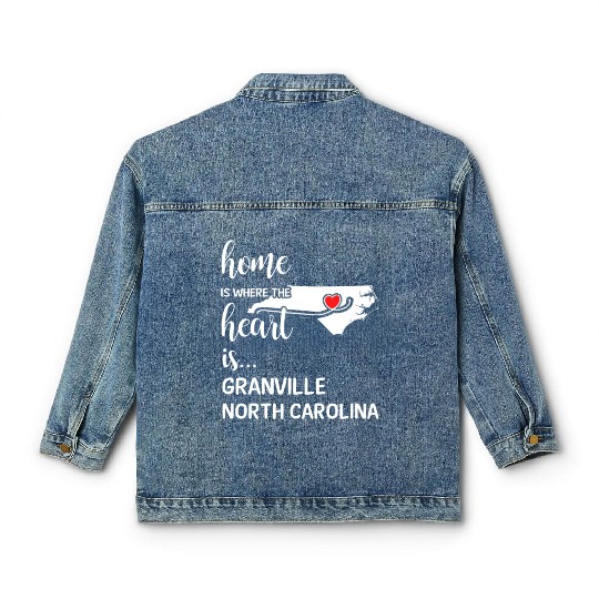 Granville County North Carolina Is Where My Heart Classic Women's Denim Jackets