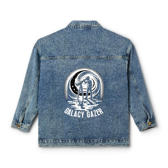 Astrophotography Astronomy Space Camera Star Watch Classic Women's Denim Jackets